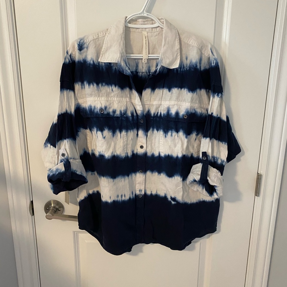 NWT The Group Babaton 100% Linen Utility Shirt - Picture 6 of 10